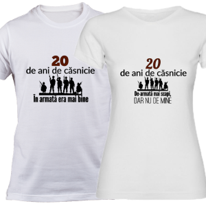 Set 2 Tricouri 20 de ani cuplu