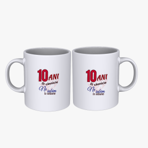 Set cani cuplu 10 ani aniversare casatorie (N)